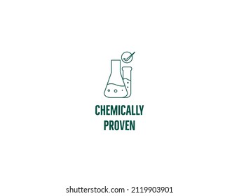 Chemically Proven Icon Vector Illustration 