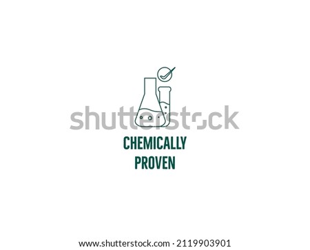 chemically proven icon vector illustration 