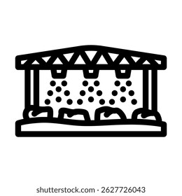 Chemikalien, die besprüht werden Kulturen Linie Ikone Vektor. Zeichen für versprühte Chemikalien. isoliertes Kontursymbol, schwarze Illustration