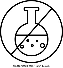 Chemicals, gmi, no vector icon on transparent background. Outline Chemicals, gmi, no vector icon