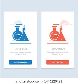 Chemicals, Reaction, Lab, Energy  Blue and Red Download and Buy Now web Widget Card Template