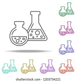chemicals reaction outline icon. Elements of Ecology in multi color style icons. Simple icon for websites, web design, mobile app, info graphics