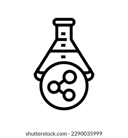 chemicals and solvents tool work line icon vector. chemicals and solvents tool work sign. isolated contour symbol black illustration