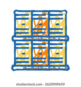 Chemikalienlageringenieur doodle Symbol Skizze Vektor. Schild des Chemikalienspeicheringenieurs. einzelne Symbolgrafik