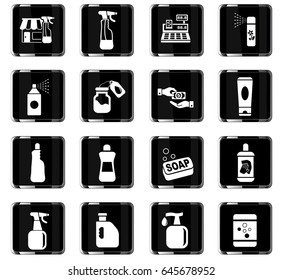 chemicals store web icons for user interface design