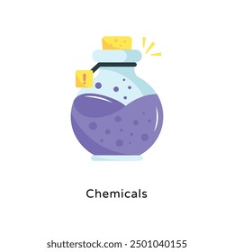 Vector de productos químicos Icono plano Ilustración de diseño Símbolo sobre fondo blanco EPS 10 Archivo