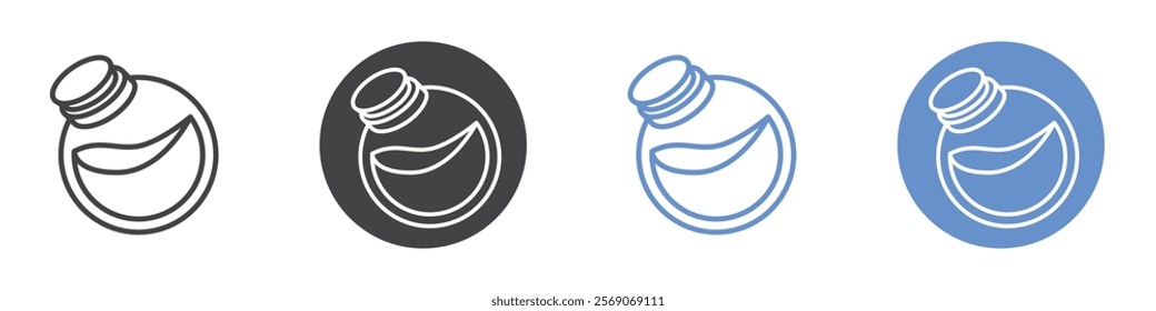 Chemicl bottle icon vector symbol outline sign