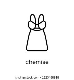 chemise icon. Trendy modern flat linear vector chemise icon on white background from thin line Chemise collection, outline vector illustration