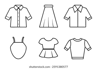 Chemise line art illustration in vintage aesthetic style