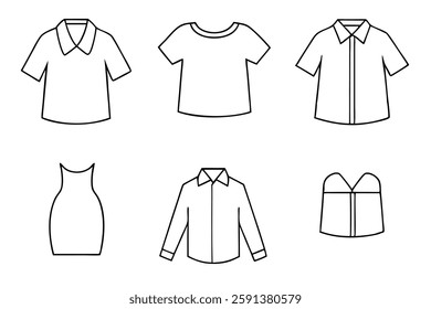 Chemise line art illustration in vintage aesthetic style