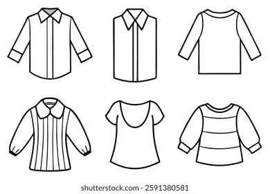 Chemise line art illustration in vintage aesthetic style