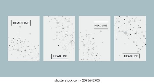 Chemist connection structure. Vector background with molecule structure. Layout template design for leaflet, powerpoint, booklet