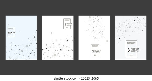 Chemist connection structure. Vector background with molecule structure. Layout template design for leaflet, powerpoint, booklet