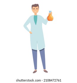 Chemist doctor icon cartoon vector. Research lab. Medical science