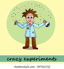 chemist drawn in cartoon style
