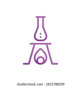 Chemist, Experiment Icon Logo Illustration Vektorgrafik isoliert. Science and Laboratory Icon. Bearbeitbarer Stroke und Pixel perfekt.