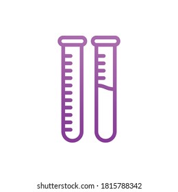 Vector de Ilustración del Logotipo de Icono Experimental Aislado. Icono de ciencia y laboratorio. Stroke editable y Pixel Perfect.