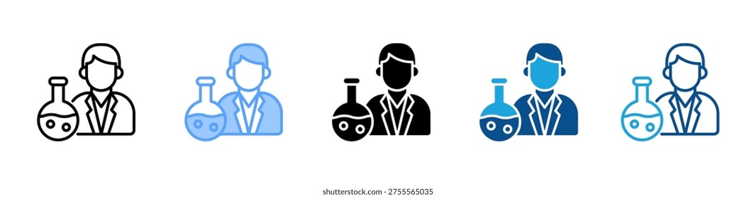 Chemist icon multiple style and collection