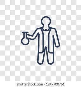 Chemist icon. Trendy linear Chemist logo concept on transparent background from Professions collection