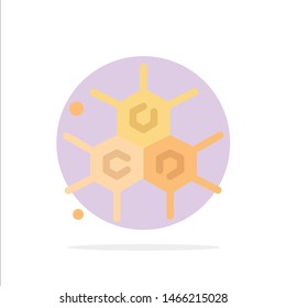 Chemist, Molecular, Science Abstract Circle Background Flat color Icon. Vector Icon Template background