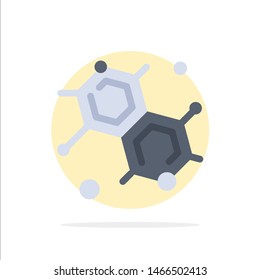 Chemist, Molecular, Science Abstract Circle Background Flat color Icon. Vector Icon Template background