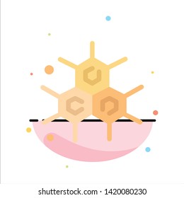 Chemist, Molecular, Science Abstract Flat Color Icon Template