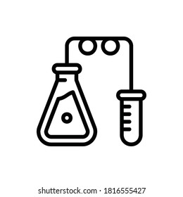 Chemist Research and Experiment Icon Logo Illustration Vektorgrafik isoliert. Science and Laboratory Icon. Bearbeitbarer Stroke und Pixel perfekt.
