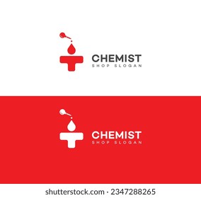 chemist shop logo Design Template Vector icon