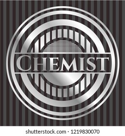 Chemist silvery emblem or badge