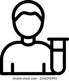 ilustración de chemist Vector en un fondo transparente. Símbolos de calidad premium. Iconos vectoriales de línea delgada para el diseño de conceptos y gráficos. 
