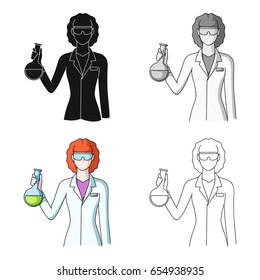 Chemist.Professions single icon in cartoon style vector symbol stock illustration web.