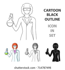Chemist.Professions single icon in cartoon style vector symbol stock illustration web.