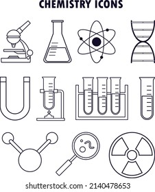 Chemistr Icons line and flat