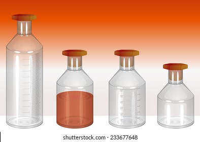 Chemistry Apparatus - Glass Bottle - Illustration