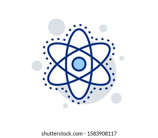 Chemistry atom line icon. Laboratory molecule sign. Analysis symbol. Linear design sign. Colorful chemistry atom icon. Vector