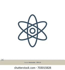 Chemistry Atom Vector Icon Logo Template Illustration Design. Vector EPS 10.