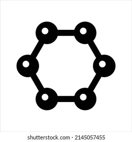 Diseño de símbolo de icono de vector de átomo de química