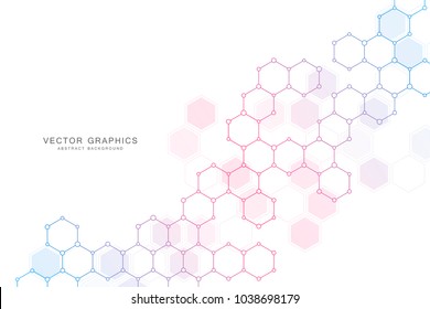 Chemistry background and molecular structure. Science and technology vector illustration