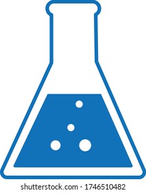 Ilustración vectorial del icono del pulsador de química   