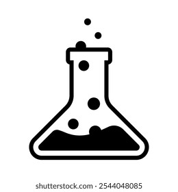 Chemistry beakers  icon black silhouette vector illustration
