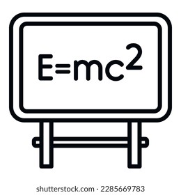 Chemistry board icon outline vector. Lab research. Genetic dna