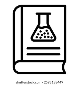 Chemistry Book Glyph Icon Design For Personal nad Commercial Use