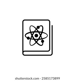 chemistry book icon vector atom sign