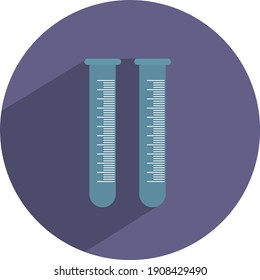 Chemistry bottle, illustration, vector on a white background.