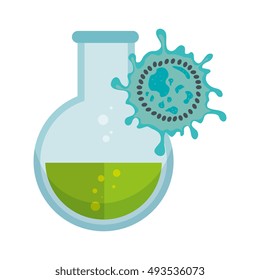 chemistry bottle with liquid