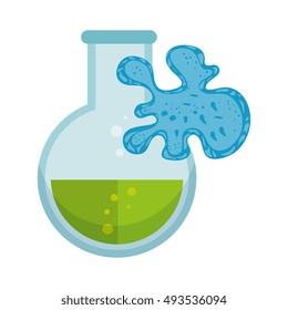 chemistry bottle with liquid