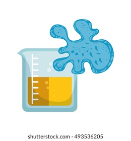 chemistry bottle with liquid