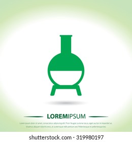 Chemistry bulb icon for web and mobile 