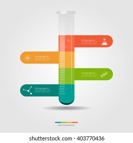 Chemistry Bulb Infographic for science concept.
