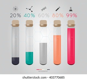 Chemistry Bulb Infographic for science concept.